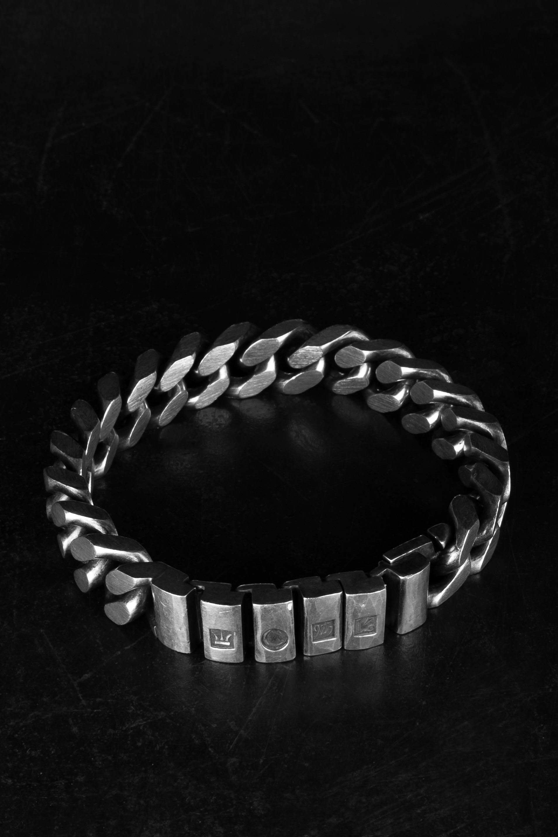WERKSTATT Munchen M2880 Sterling Silver Bracelet Curb Chain Expand 