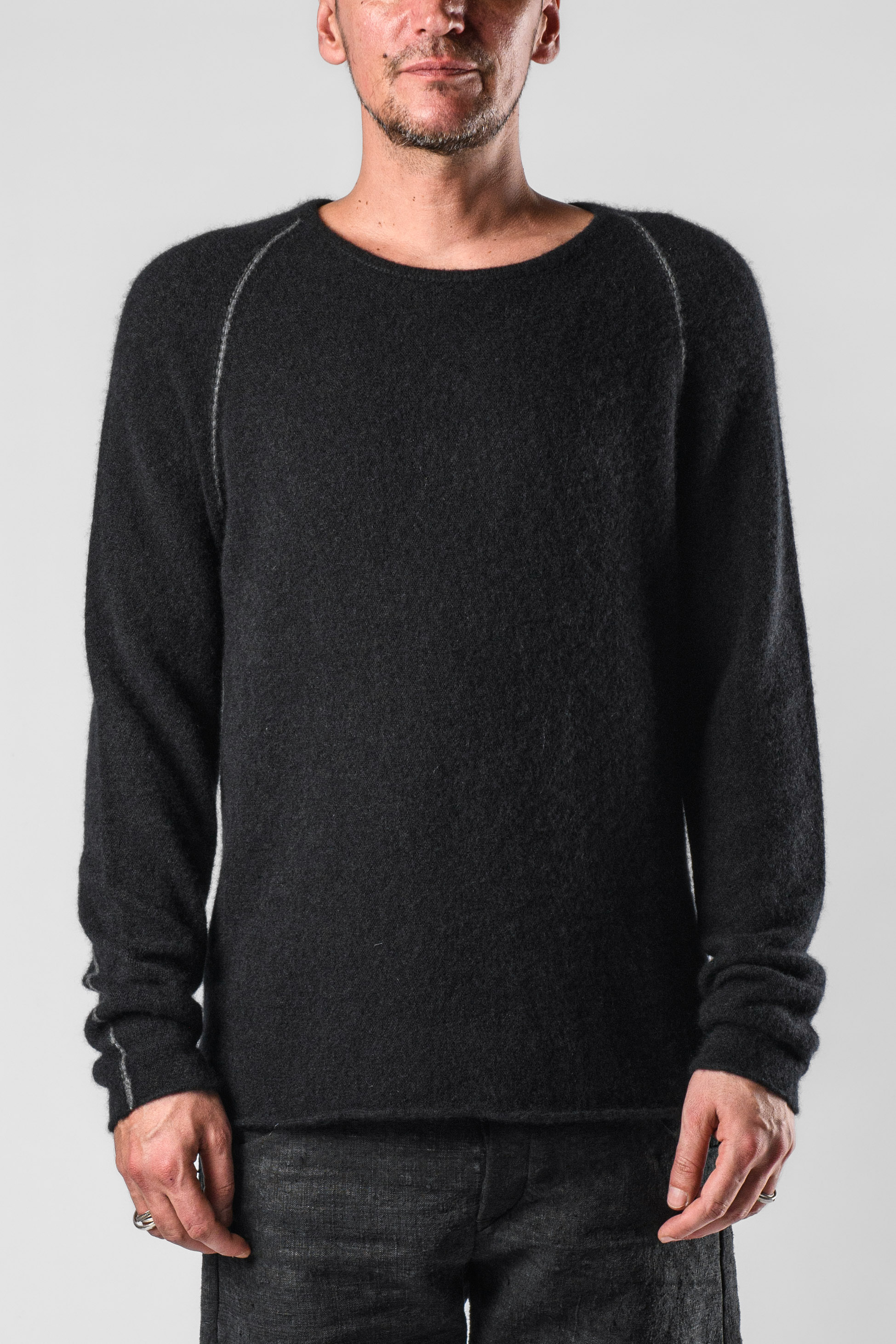 トップス outside seam long back pullover CDGカーディガン-アウトサイドシーム ロングバック