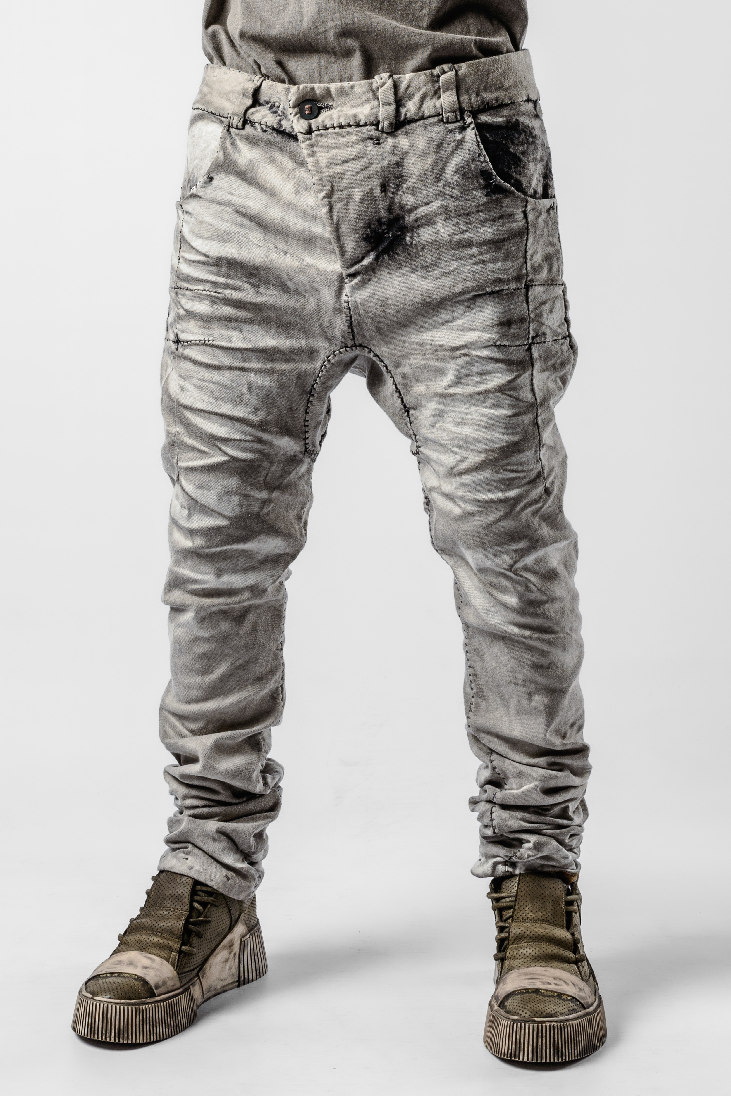 Boris Bidjan Saberi P13TF 16H Hand-stitched Jeans | Elixirgallery