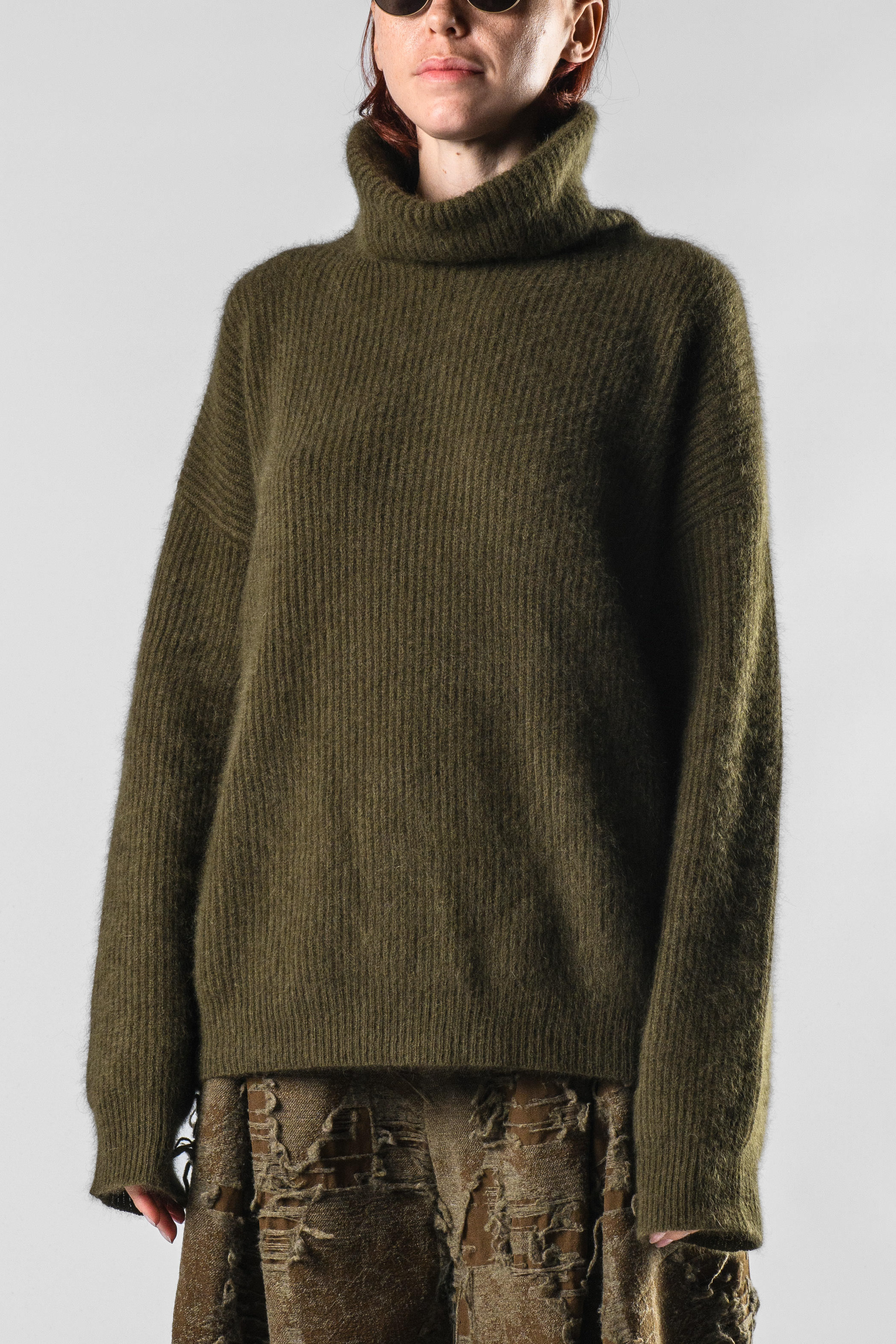 UMA WANG High-neck Knitted Sweater | Elixirgallery